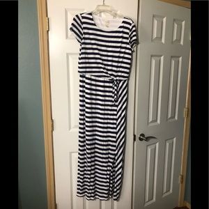 SOLD-Chico’s Blue & White Striped Dress - Size 2